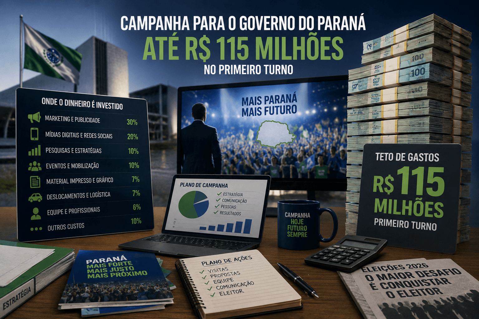 Quanto custa uma campanha para o governo do Estado?