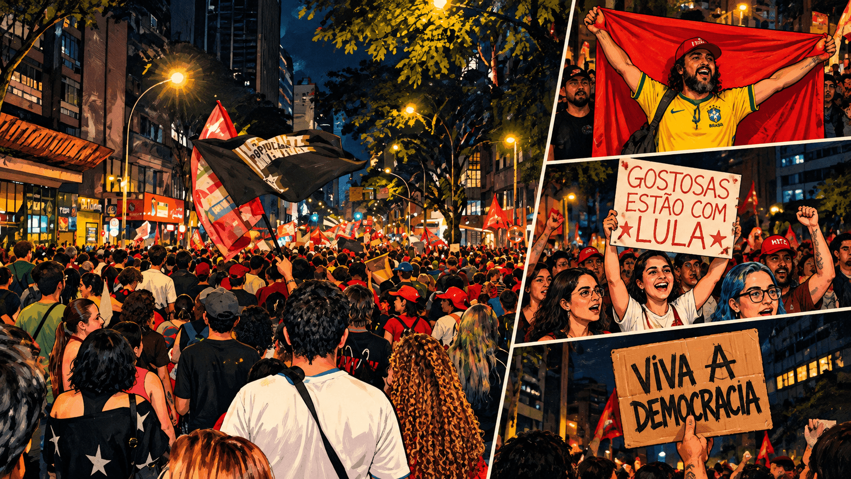 Lula convoca militância às ruas, e Curitiba registra ato de estudantes e movimentos populares. Veja as fotos