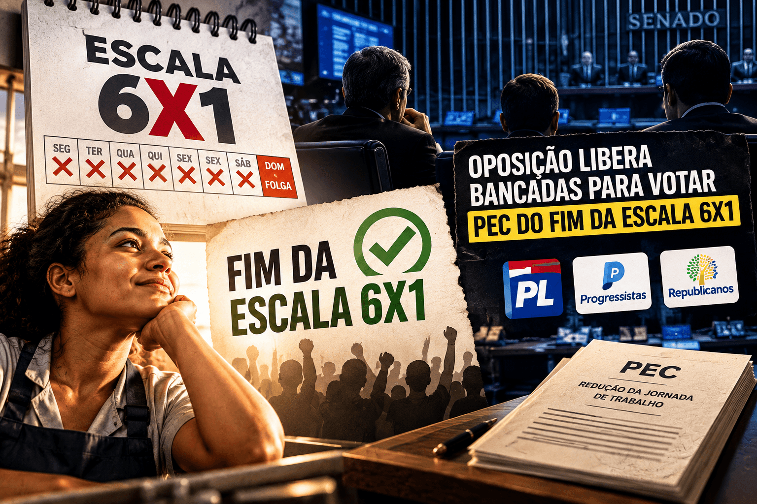 Fim da escala 6x1: oposição recua diante da pressão dos trabalhadores